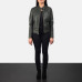 Kelsee Green Leather Jacket